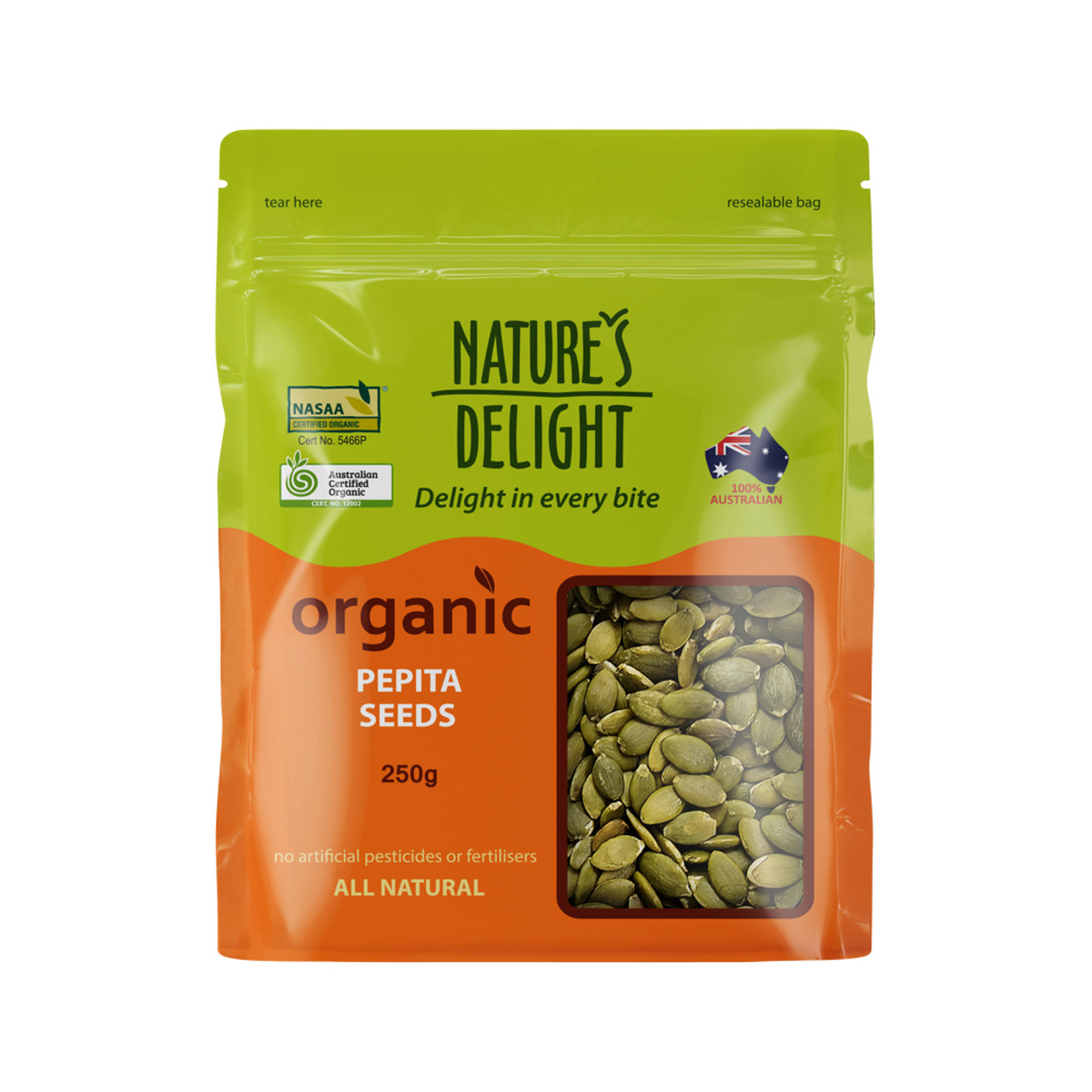Nature's Delight Organic Pepita Seeds 250g